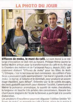 Article de presse Les Cafés d'Antan La Provence 19 Décembre 2019